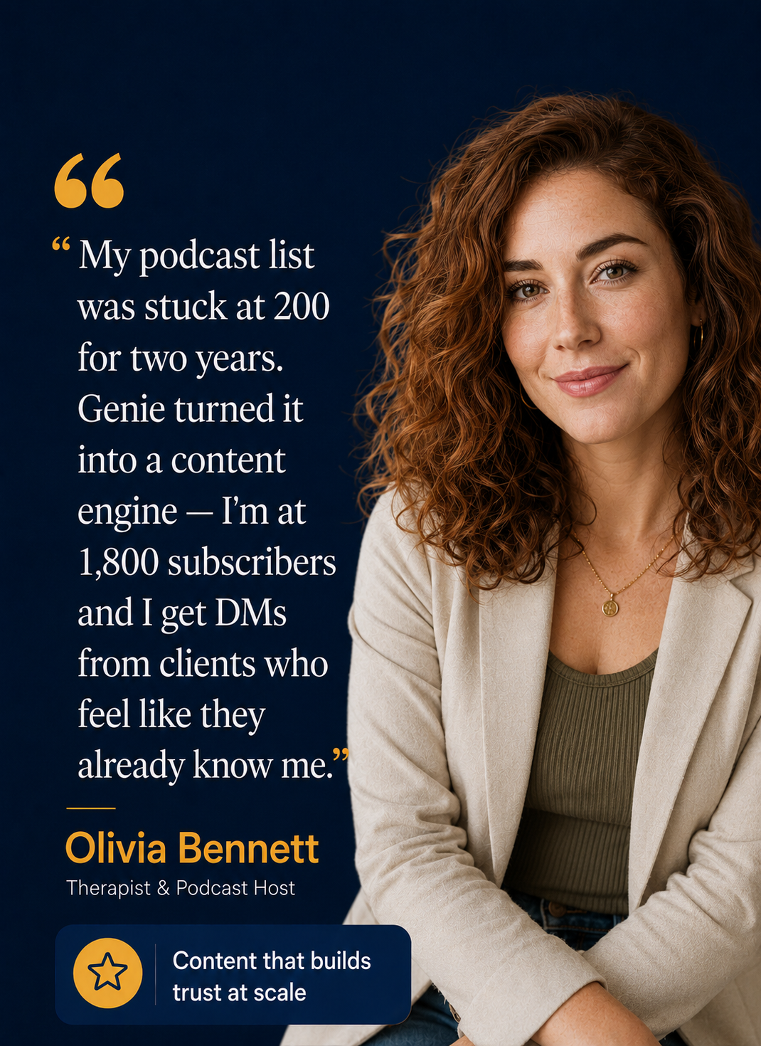 Therapist testimonial — Genie Assist result